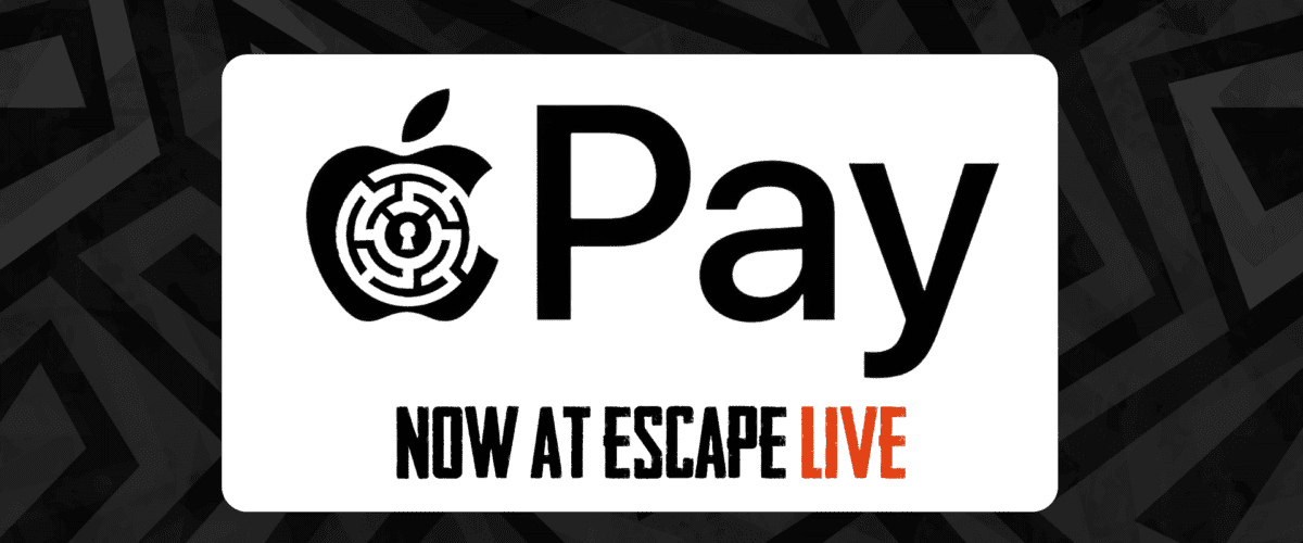 Depicts Apple Pay now available at Escape Live